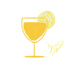 doodle orange juice isolated on transparent png