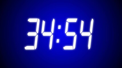 Countdown timer from 35 minute to 34 minute suitable for presentations, educational. The minimalist design ensures seamless integration with any video.