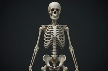 Full human skeletal model, front view