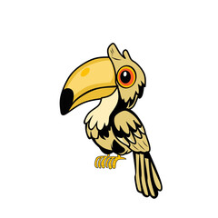 Cartoon hornbill vector