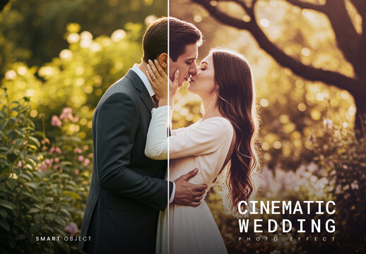 Cinematic Wedding Photography Photo Effect