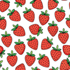 seamless pattern with strawberries