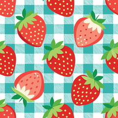 seamless pattern with strawberries
