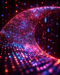Animated variable value flowing into container Assignment Statements digital interface visualization animated effect style digital art