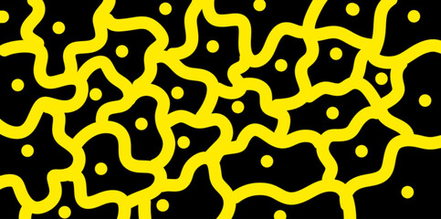 Abstract black background with yellow dotted line pattern can be used for poster decoration, banner decoration, and greeting card decoration.