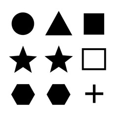 Abstract Geometric Shapes: Minimalist Black and White Design Elements for Modern Branding and Web Design.