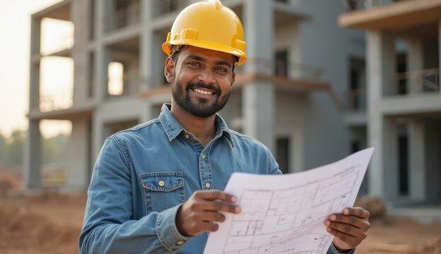 indian architecture student displaying creative building layout