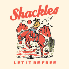 Shackles 
cowboy design, suitable for t-shirts etc.