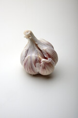 garlic on a white background