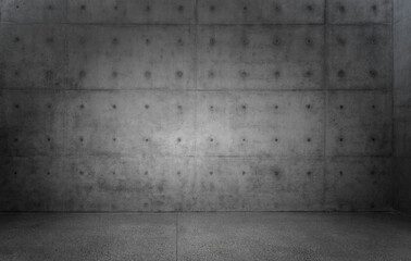 Cement wall and floor indoors