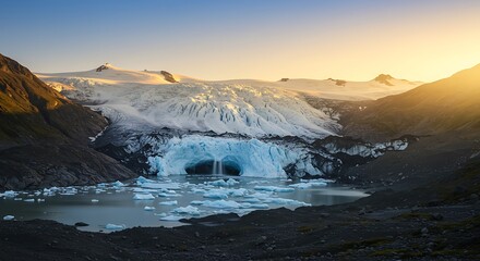 Glacier Lagoon at Sunset: Iceland's Frozen Beauty