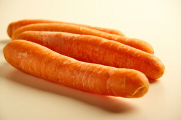 carrots on a white surface