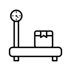 Weighing icon on white background