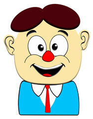 clipart visage garçon souriant, PNG fond transparent