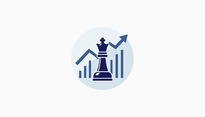 Chess knight representing strategic financial decisions on white background, finance symbolism