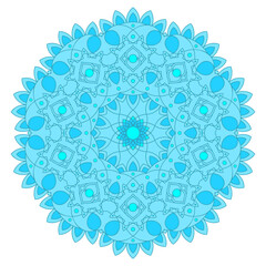 Asian colorful floral mandala. Vector ethnic circular ornament. Stylish design in vivid shades