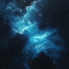 Blue nebula in deep space, abstract background, 3D rendering --profile 773ghdn.