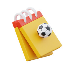 yellow and white 3d icon Schadule illustration