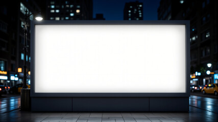 Bright Night City Billboard Advertising Display