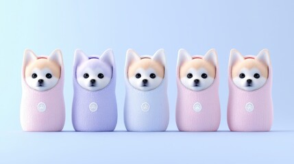 Obraz premium Cute bunny christmas. Adorable fluffy rabbit celebrates winter holiday cheer.