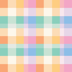 Seamless gingham pattern in colorful squares