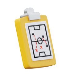 yellow and white 3d icon Strategy illustration