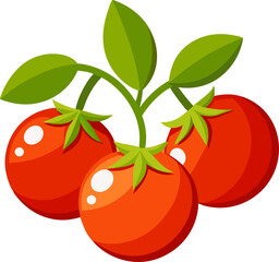 Grape tomatoes  with leaves