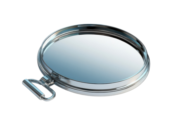 Glimmering reflections in a vintage silver pocket watch a symbol of timeless memories and on transparent background