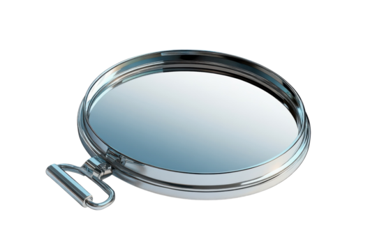 Glimmering reflections in a vintage silver pocket watch a symbol of timeless memories and on transparent background