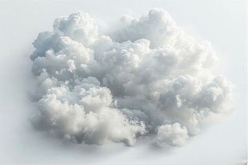 Clouds white background, cloud close-up on white background