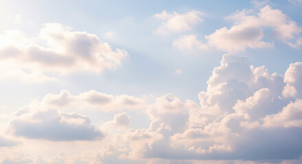 Soft Cloudy Sky Background with Gentle Light and Natural Atmosphere