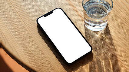 blank screen mock up phone on transparent background PNG