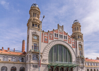 Art Nouveau facade of Prague Main Railway Station