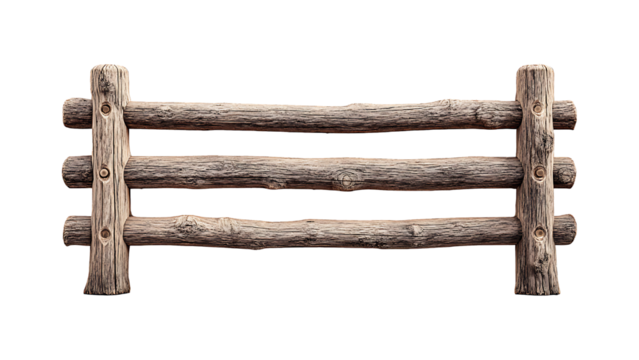 a wooden fence on transparent background PNG