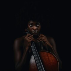 portrait of a young woman with violin