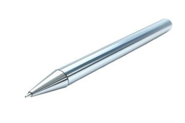 A sleek silver pen poised for creativity ready to jot down ideas on the fly isolated on a on transparent background