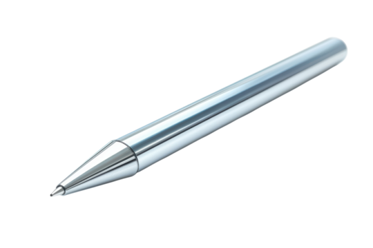 A sleek silver pen poised for creativity ready to jot down ideas on the fly isolated on a on transparent background