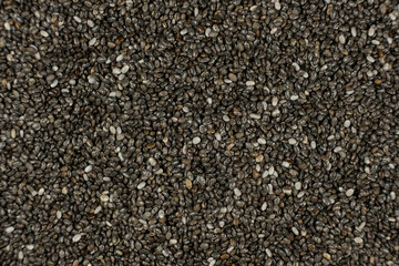 Black and White Chia Seeds. Healthy Plant-Based Protein.