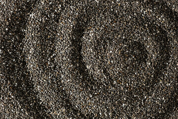 Natural Chia Seed Texture. Macro Photo for Nutrition Concept.