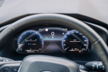 Car panel, dashboard design element, elegant and simple style. Car design concept.