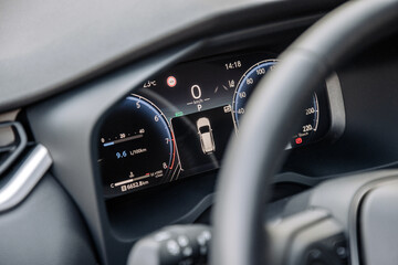 Car panel, dashboard design element, elegant and simple style. Car design concept.