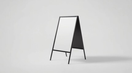 Blank A-Frame advertising branding banner stand on isolated background