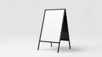 Blank A-Frame advertising branding banner stand on isolated background