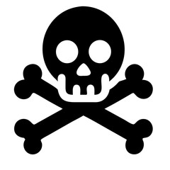 Pirate jolly roger is symbol of mortal danger
