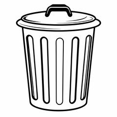 Bin vector art icon on white background