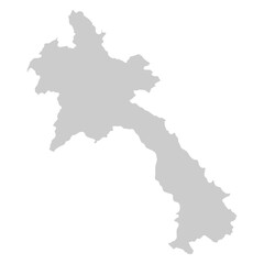 map of Laos shadow