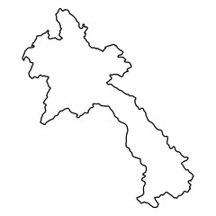 Obraz premium map of Laos line