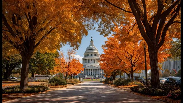 Autumnal Capitol Building, Washington DC