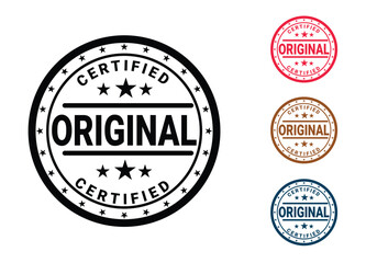 Obraz premium Vintage Round Stamp Logo Design Vector Badge Template