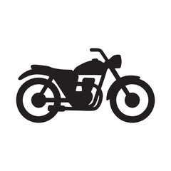 Fototapeta premium Bike silhouette icon vector art. Motorbike.
